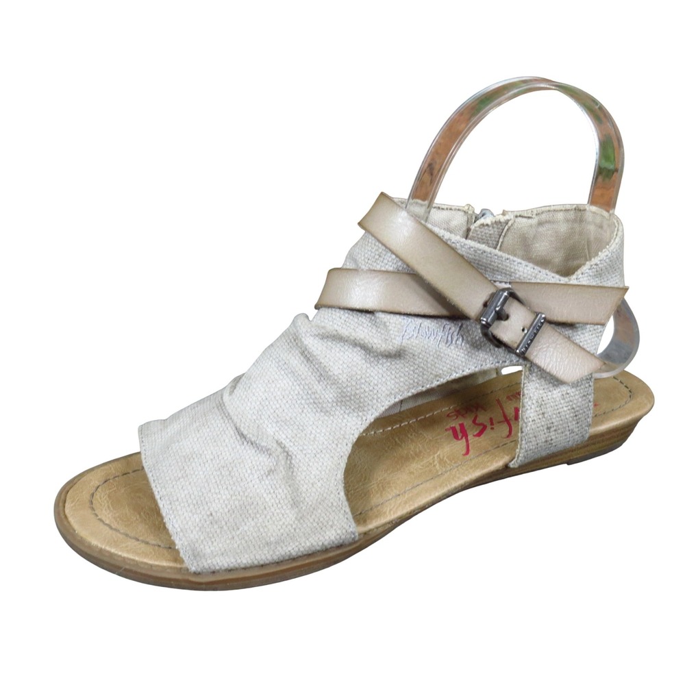 Blowfish Malibu Balla Kids Gladiator Sandals Size 5 Fashion Beige Canvas